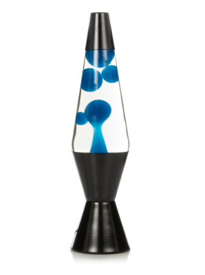 Lavalite Classic 14.5in Lava Lamp Neon Blue & Clear Lighting