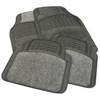Rubber and Carpet Car Mat Set