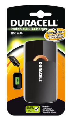 Duracell USB 3 Hour Battery Charger 81296700