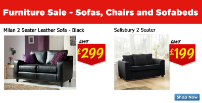 Furniture Sale until 13th Feb - Sofa, Chairs & Sofabeds