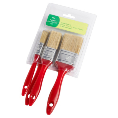 ASDA 5 Piece Paint Brush Set, Red 25096AS