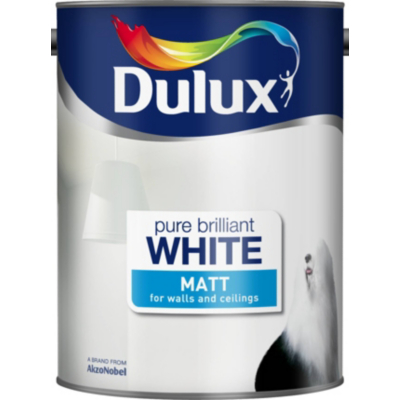 Dulux Matt Pure Brilliant White- 5L, Whites