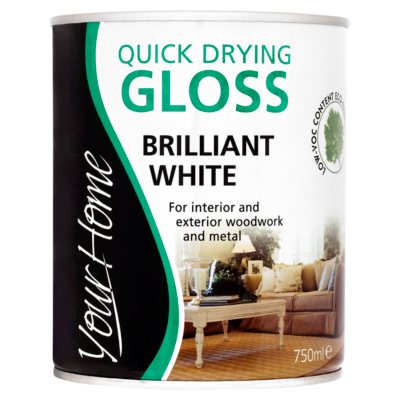 Your Home Quick Dry Gloss White Paint- 750ml,