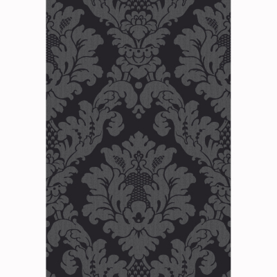 OPERA Da Vinci Damask Black Wallpaper, Black