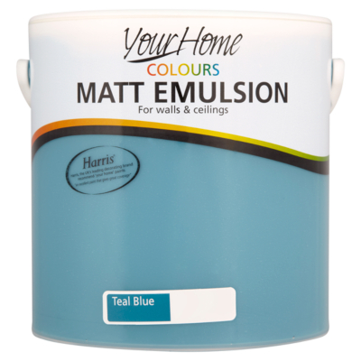 Your Home Colours Matt Teal Blue Paint- 2.5L,
