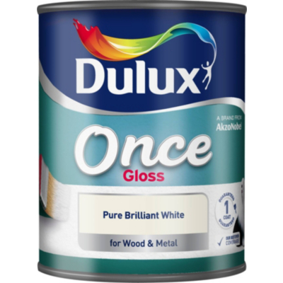 Dulux Once Gloss Pure Brilliant White- 750ml,