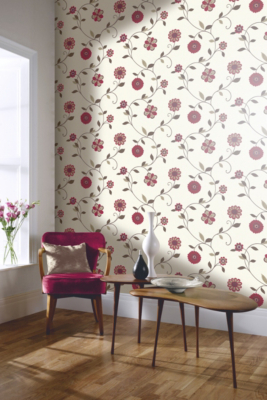 Arthouse OPERA Carina Motif Red Wallpaper, Red 870502