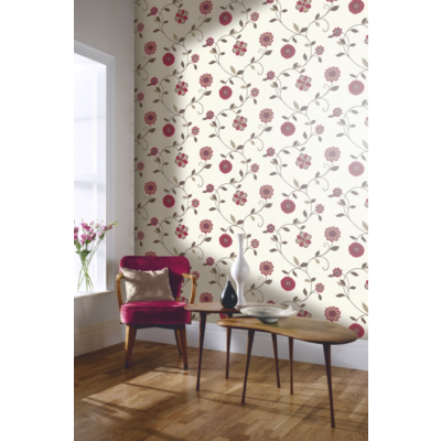 OPERA Carina Motif Red Wallpaper, Red 870502