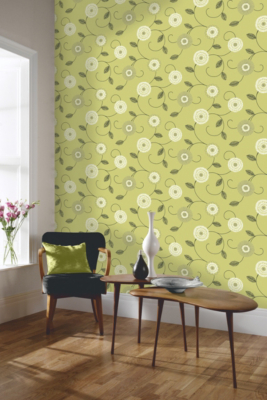 Arthouse OPERA Tango Motif Green Wallpaper, Green 408303