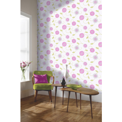 OPERA Tango Motif Pink Wallpaper, Pink 418400