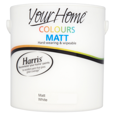 Your Home Colours Matt White Paint Paint- 2.5L,