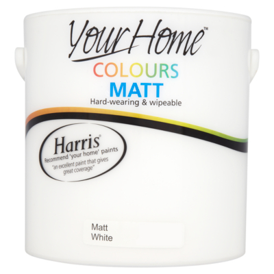 Colours Matt White Paint Paint- 2.5L,