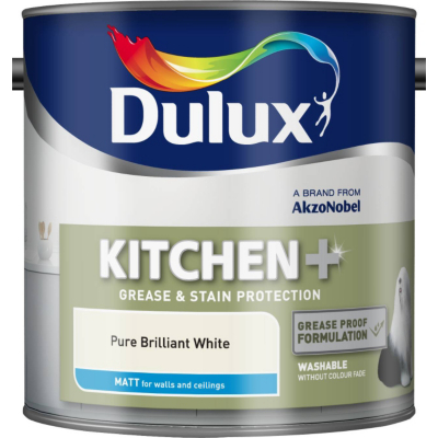 Dulux Kitchen Matt Pure Brilliant White- - 2.5L,