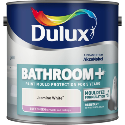 Dulux Bathroom Soft Sheen Jasmine White - 2.5L,