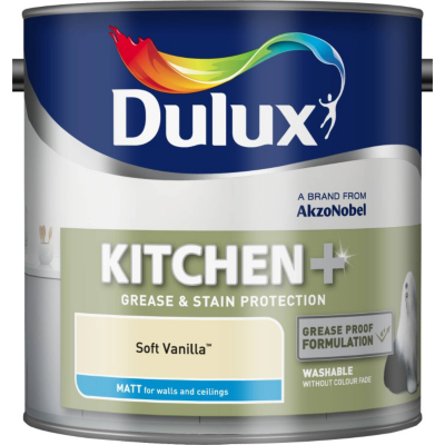 Dulux Kitchen Matt Soft Vanilla - 2.5L, Neutrals