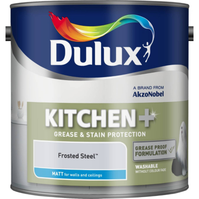 Dulux Kitchen Matt Frosted Steel - 2.5L, Blues