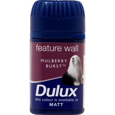 Dulux Feature Wall Colour Tester Mulberry Burst