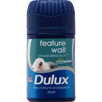 Dulux Feature Wall Colour Tester Proud Peacock