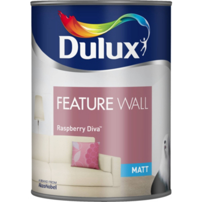 Dulux Matt Feature Wall Raspberry Diva - 1.25L,