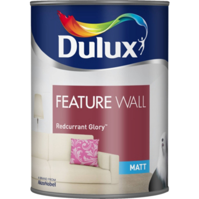 Dulux Matt Feature Wall Redcurant Glory - 1.25L,