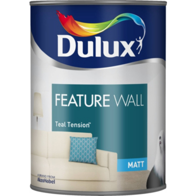 Dulux Matt Feature Wall Teal Tension - 1.25L,