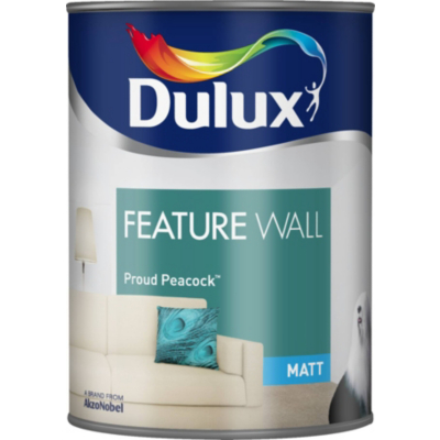 Dulux Matt Feature Wall Proud Peacock - 1.25L,