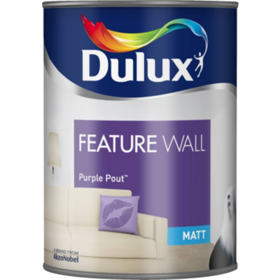 Dulux Matt Feature Wall Purple Pout - 1.25L,