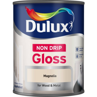 Dulux Non Drip Gloss Magnolia 750ml, Neutrals