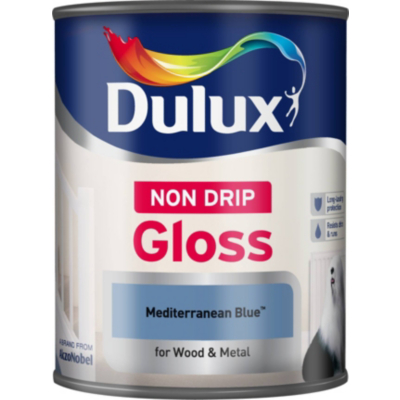 Dulux Non Drip Gloss Mediteranean Blue 750ml,
