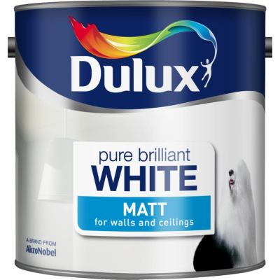 Dulux Matt Pure Brilliant White - 2.5L, Whites