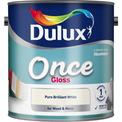 Dulux Once Gloss Pure Brilliant White - 2.5L,