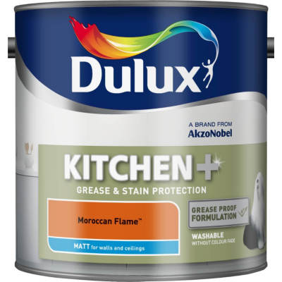 Dulux Kitchen Matt Moroccan Flame - 2.5L, Reds,
