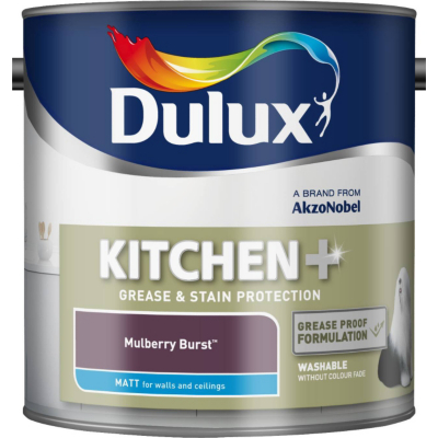 Dulux Kitchen Matt Mulberry Burst - 2.5L, Reds,
