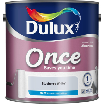 Dulux Once Matt Blueberry White - 2.5L, Whites