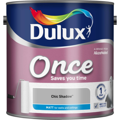 Dulux Once Matt Chic Shadow - 2.5L, Blues and