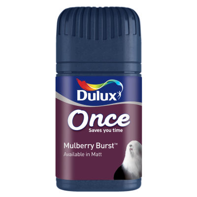 Dulux Once Tester Mulberry Burst - 50ml, Reds,