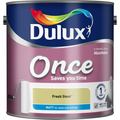 Dulux Once Matt Fresh Stem - 2.5L, Yellows and