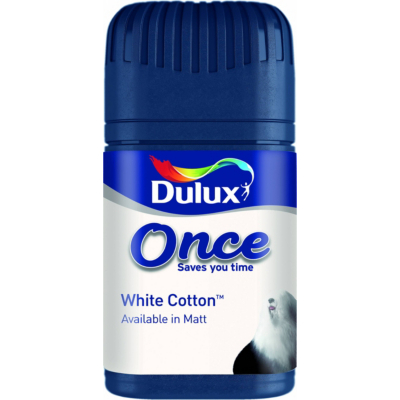 Dulux Once Tester White Cotton- 50ml, Whites