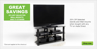 25% off TV stands