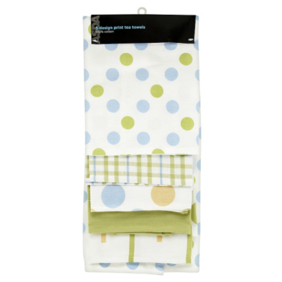 5pk Design Tea Towels #5