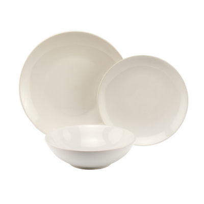 ASDA White Glazed Stoneware 12 Piece Dinner Set,