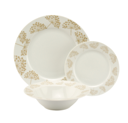 ASDA 12 Piece Amora Dinner Set, White KH5009001-22