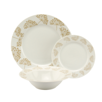 ASDA Amora Porcelain 12 Piece Dinner Set, White