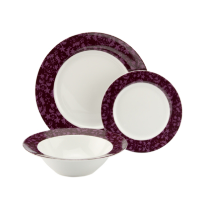 ASDA Bejouled Porcelain 12 Piece Dinner Set,