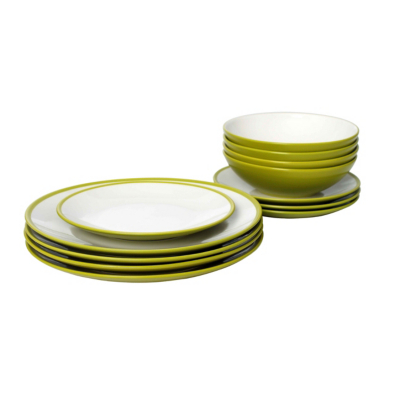 ASDA Lime Stoneware 12 Piece Dinner Set,