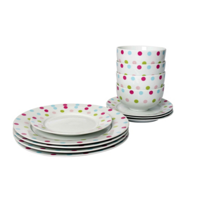 Tutti Frutti Porcelain 12 Piece Dinner Set,