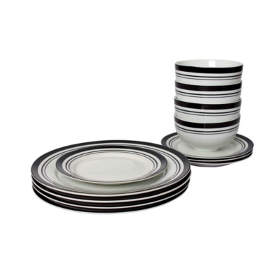 Humbug Porcelain 12 Piece Dinner Set,