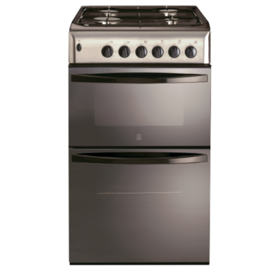 Indesit KD3G2MG 50cm Moonstone Silver Gas Cooker