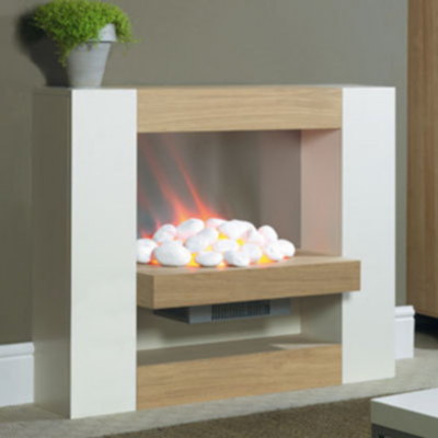 CUBIC IVORY LIGHT OA Electric Fire