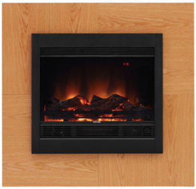 Modena Quatro Wall Mounted Fire with Oak Effect Surround